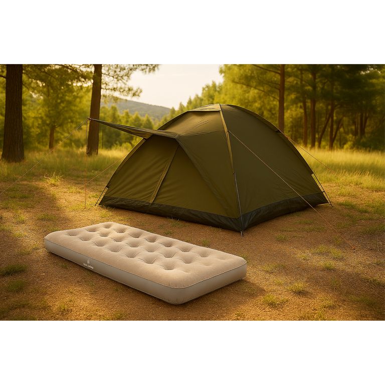 Combo Carpa Iglú Domepack para 2 personas + Colchón inflable 1 plaza
