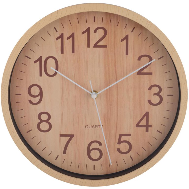 Reloj de Pared Wooden 29cm Natural