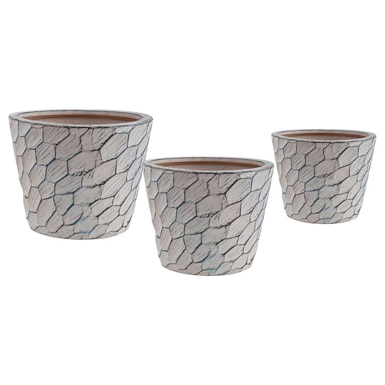 Set x3 Maceteros Uthai Gris/Beige