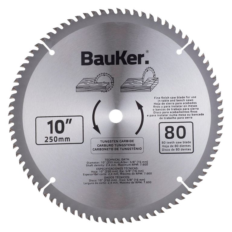 Hoja De Sierra para madera Bauker