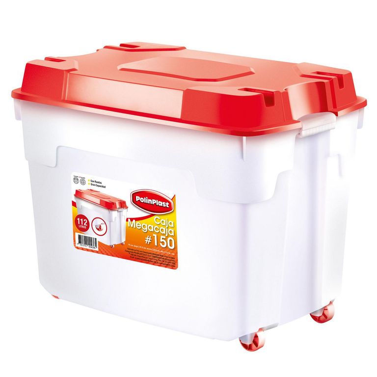 Caja Organizadora con Ruedas #150 112L Blanco