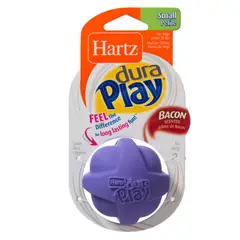 HARTZ - Pelota Aroma Tocino para Perro Látex 6x6x6cm Colores Surtidos