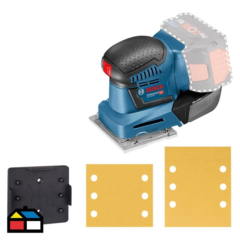 Lijadora Orbital Inalámbrica 18V (Sin batería) Bosch