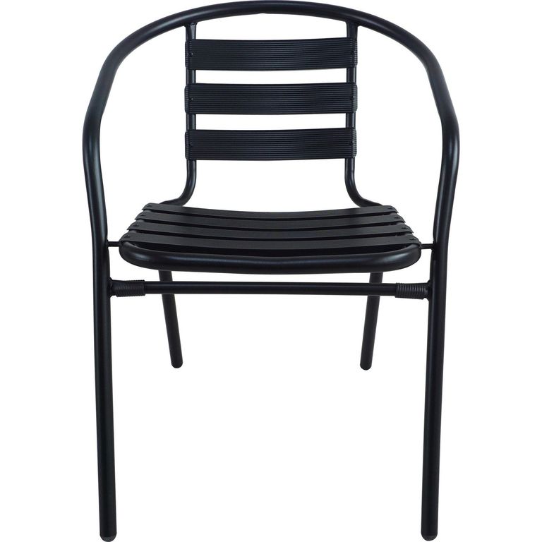 Silla de Aluminio Negra Apilable