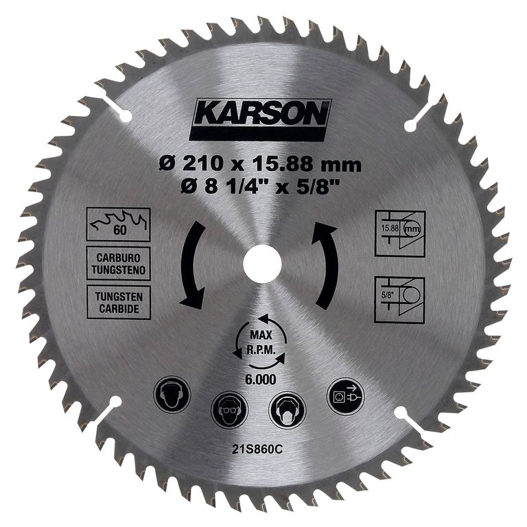 Disco de Sierra Circular 8 1/4'' 60 Dientes