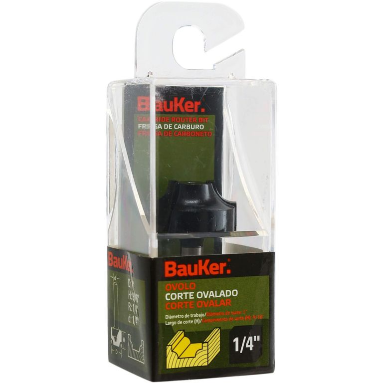 Fresa Corte Ovalado 1/4'' Bauker