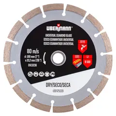 UBERMANN - Disco Diamantado  Universal para concreto 7''