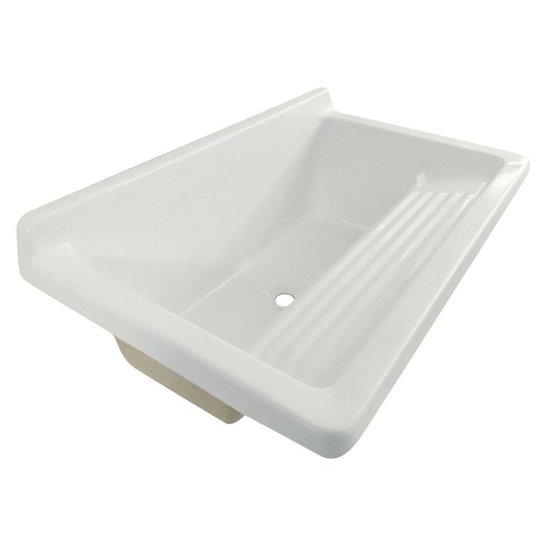 Lavadero de Ropa de Fibra de Vidrio con Escurridero Una Poza 80x48x37cm