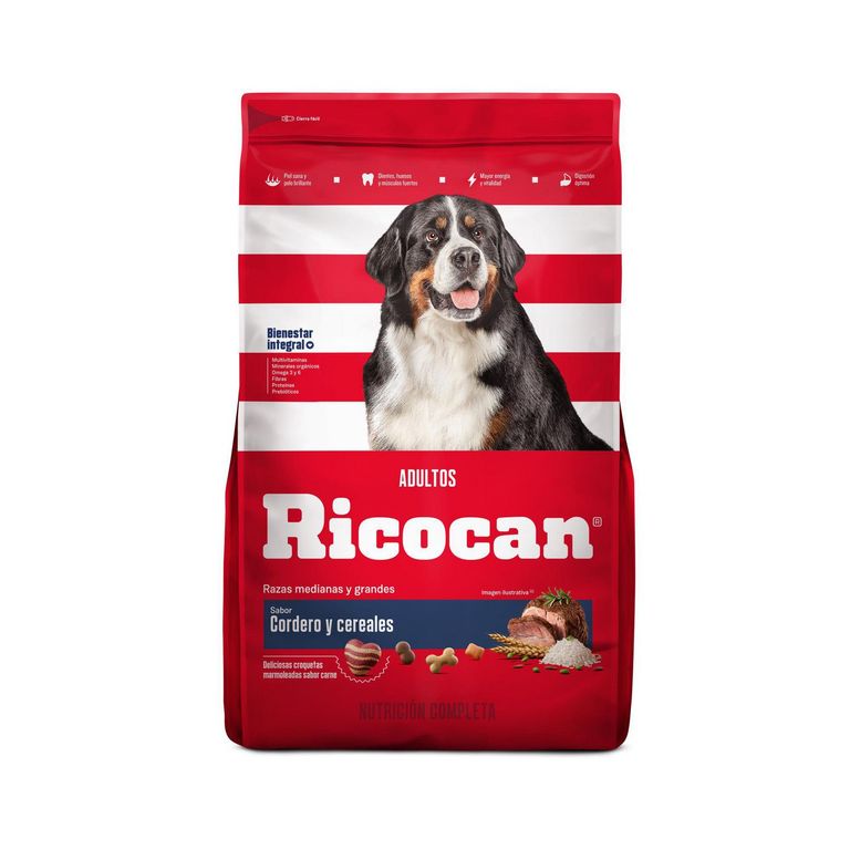 Ricocan Adultos Raza Mediana/Grande Alimento Perros 3kg