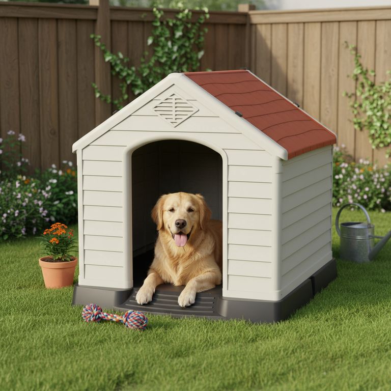 Casa para Perro Raza Pequeña Plástico 66x69x73cm