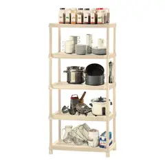 RIMAX - Estante Plástico 5 Niveles 186x91x41cm 350kg Beige
