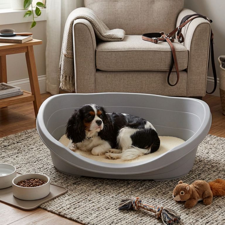 Cama Plástica para perro raza mediana / grande 80 x 54.5 x 24.5cm