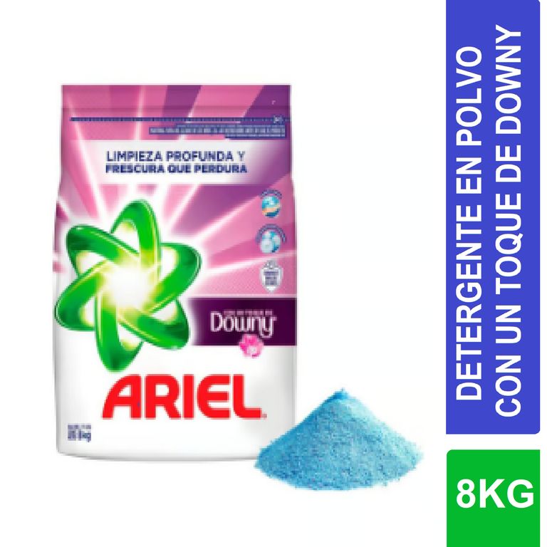 Detergente en Polvo Ariel Toque Downy 8 Kg