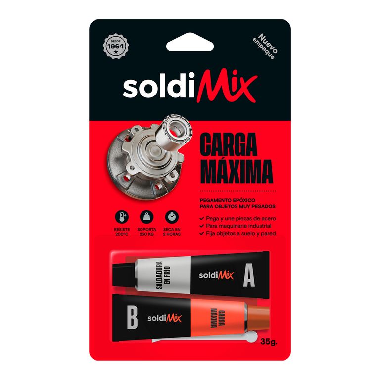 Pegamento Epóxico Soldimix Carga Máxima 35G