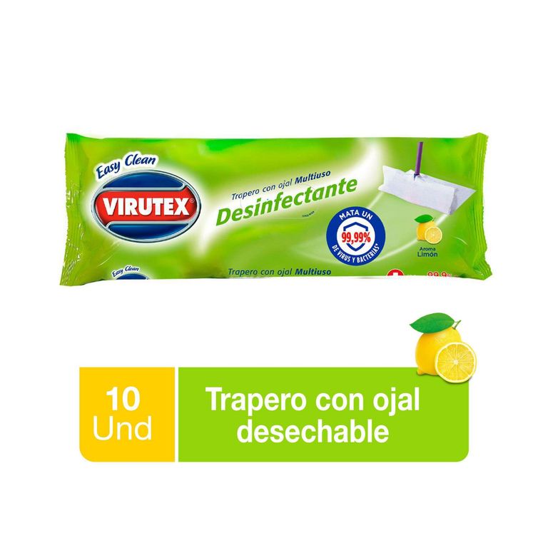 Paños Humedos de Piso Desinfectantes Limón 10unds