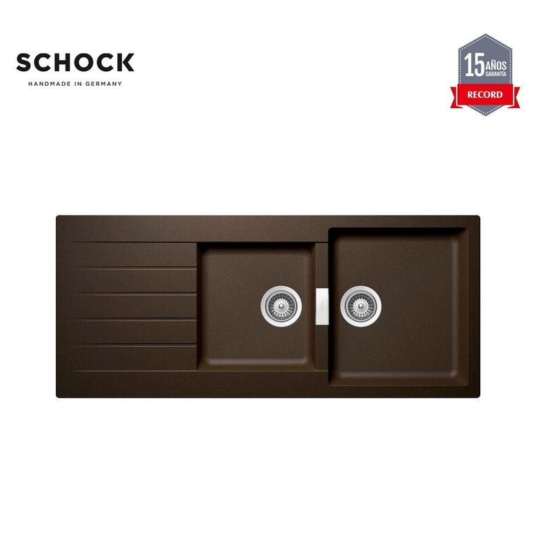 Lavadero de Cocina Schock 2 Pozas Signus Bronze 116 x 50 cm