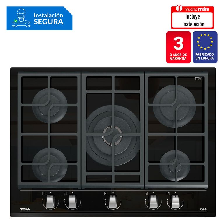 Cocina empotrable Gas Teka GZC 75330 XBB X5 Quemadores