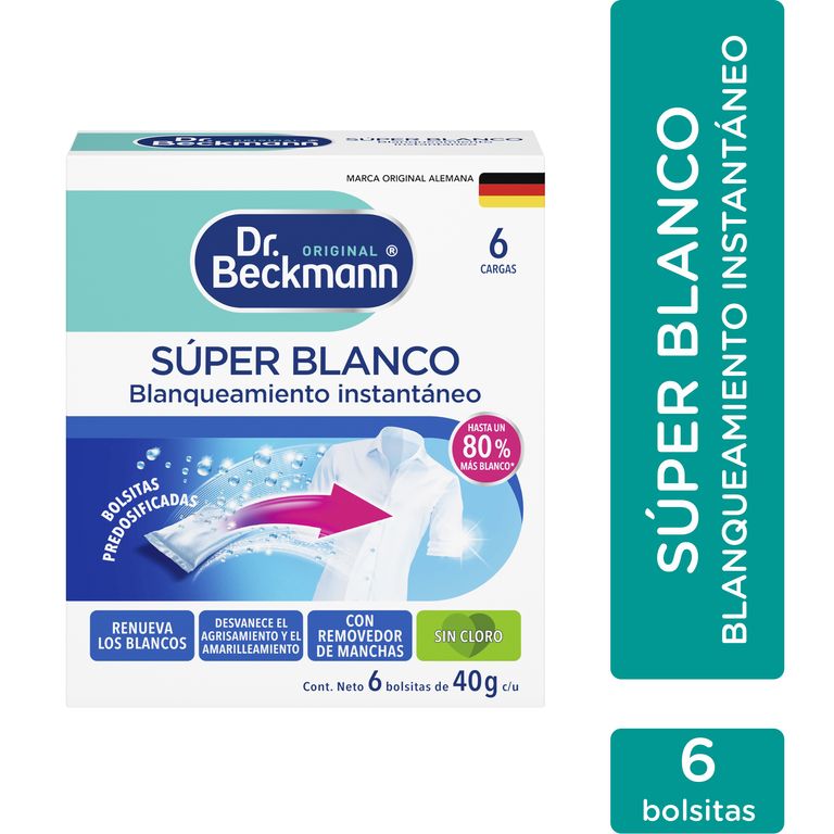 Súper Blanco Blanqueador Intensivo Six Pack 40 gr.