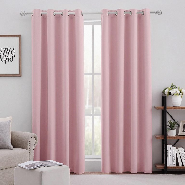 Cortina Blackout Textura 140x220cm Rosado
