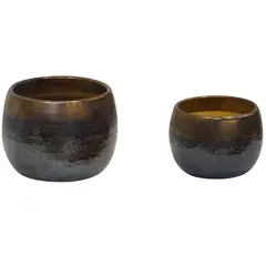 JUST HOME COLLECTION - Set 2 Maceteros Aisea Oliva Dor