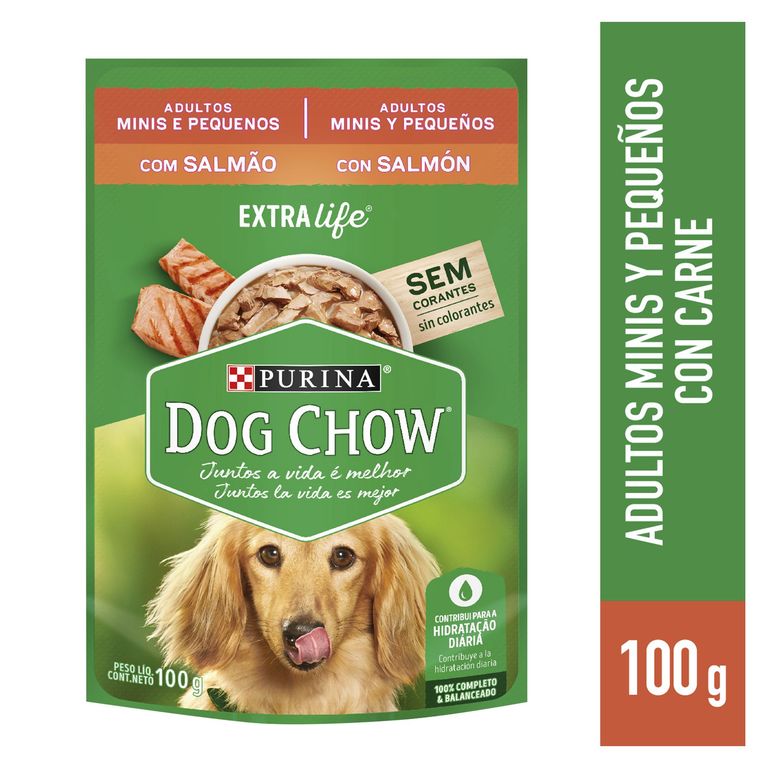 Dog Chow Alimento Húmedo para Perro Adulto Sabor Salmón 100 gr