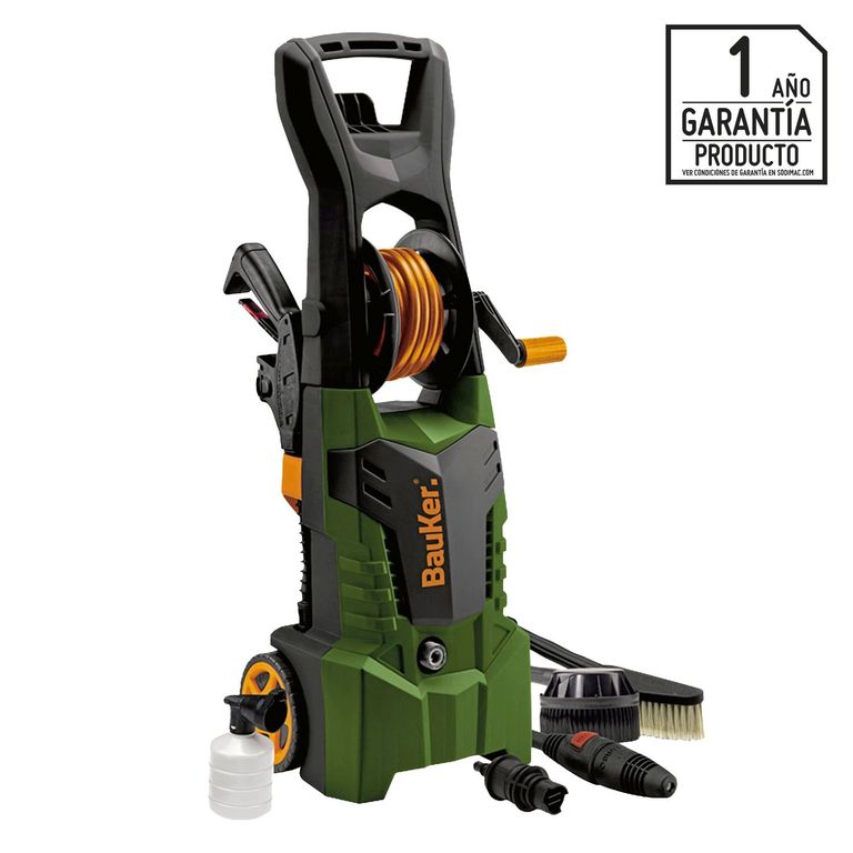 Hidrolavadora Eléctrica Bauker 1700W 120Bar + 5 Accesorios