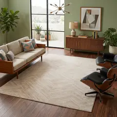 JUST HOME COLLECTION - Alfombra Rectangular Beige Siroc Diagonal 160x230cm