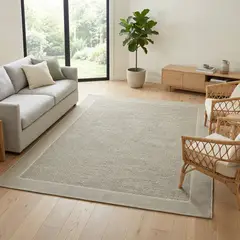 JUST HOME COLLECTION - Alfombra Rectangular Beige Indy Border 160x230cm