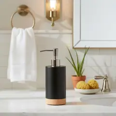 JUST HOME COLLECTION - Dispensador de Jabón Negro