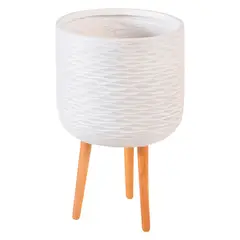 JUST HOME COLLECTION - Macetero con Patas Blanco 37x61x