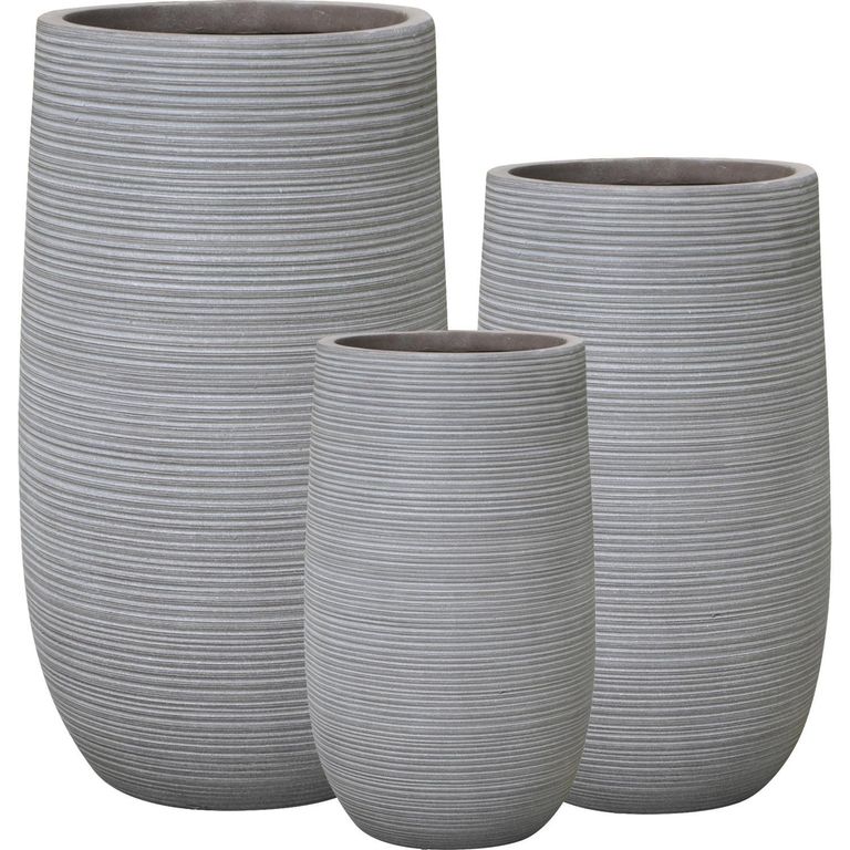 Set 3 Maceteros Tall Taupe