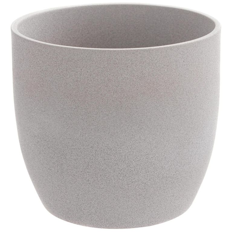 Maceta Basel Stone Gris 14x13x