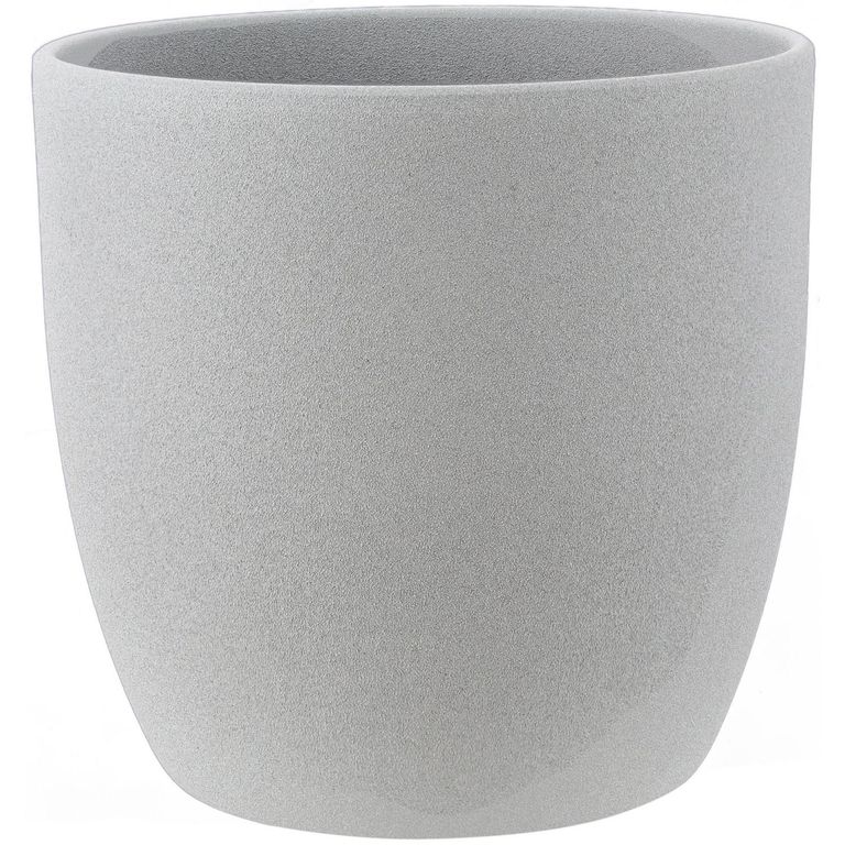 Maceta Basel Stone Gris 19x18x