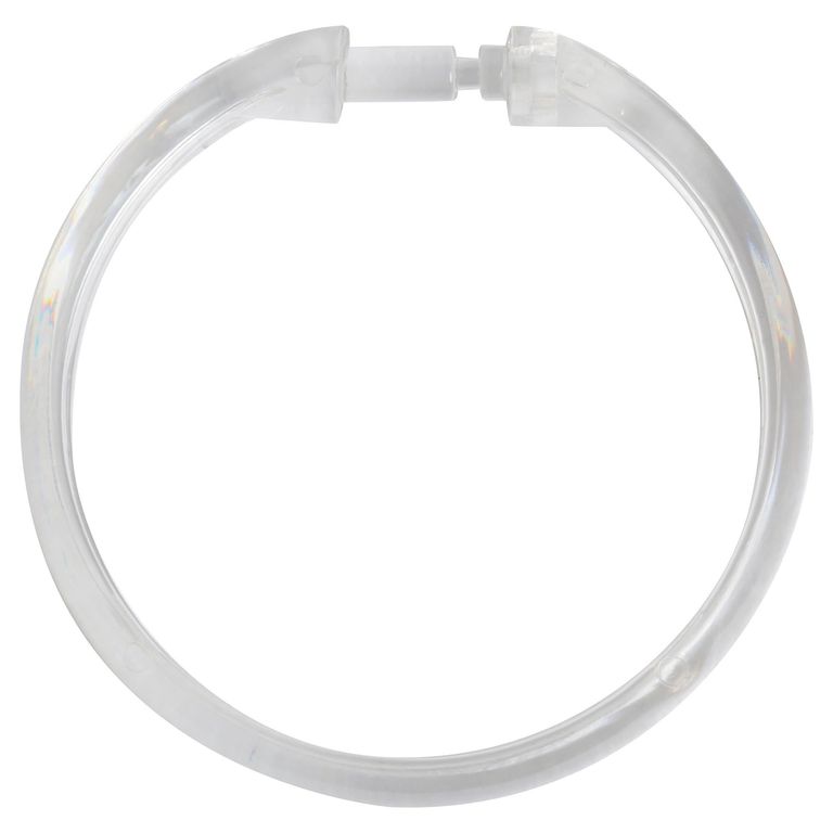Set de 12 Ganchos Transparentes para Cortinas de Baño