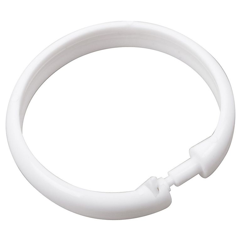 Set de 12 Ganchos Blancos para Cortinas de Baño.