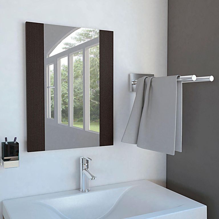 Espejo Decorativo Madrid para Baño 45x60 cm Café