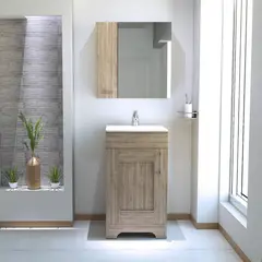 TUHOME - Combo Mueble de Baño Vanitorio + Botiquin Barcelona Miel