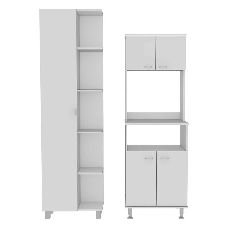 Combo Mueble de Cocina + Mueble Organizodr de Cocina/Baño Blanco
