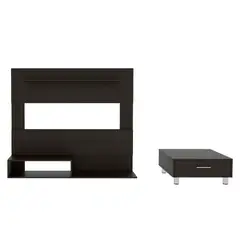 TUHOME - Panel TV + Mesa de Centro Beijing Wengue