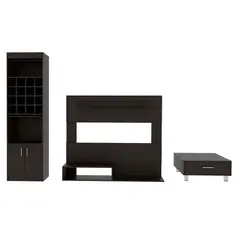 TUHOME - Combo Panel de TV 55" + Bar Kava + Mesa de Centro Beijing