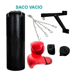 SPORTFITNESS - Set Saco Box Vacío 1m con Accesorios