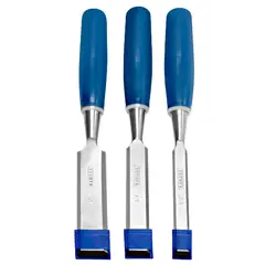 KAMASA - Juego De Formones 3 Pzs (1/2",3/4",1") Empuñadura Pvc Kamasa