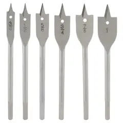 ASAKI - Juego De Brocas Planas 6 Pzs (3/8 , 1/2, 3/4, 7/8, 1") Asaki