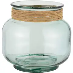 HOMY - Florero Huracán Vidrio Transparente 20x18cm