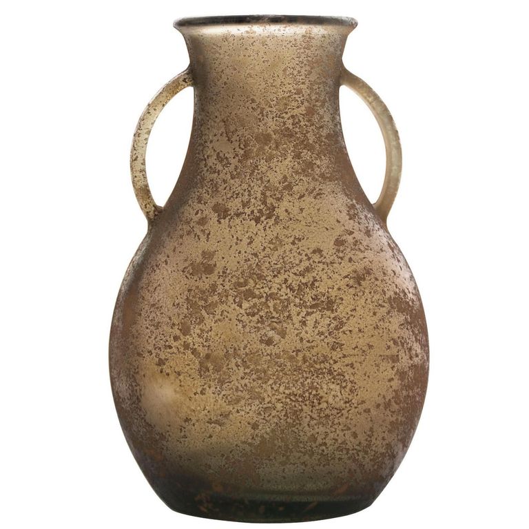 Jarrón Cantaro Vidrio Marrón 20x32cm