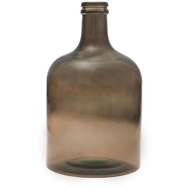 Botella Retro Vidrio Humo 25x43cm