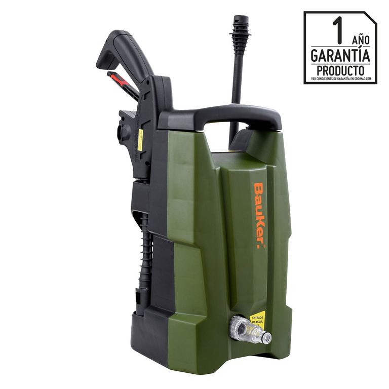 Hidrolavadora Eléctrica Bauker 1500W 110 Bar Smart + Pistola lanza agua + manguera