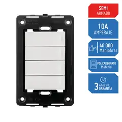 SICA - Interruptor Simple Silight Blanco