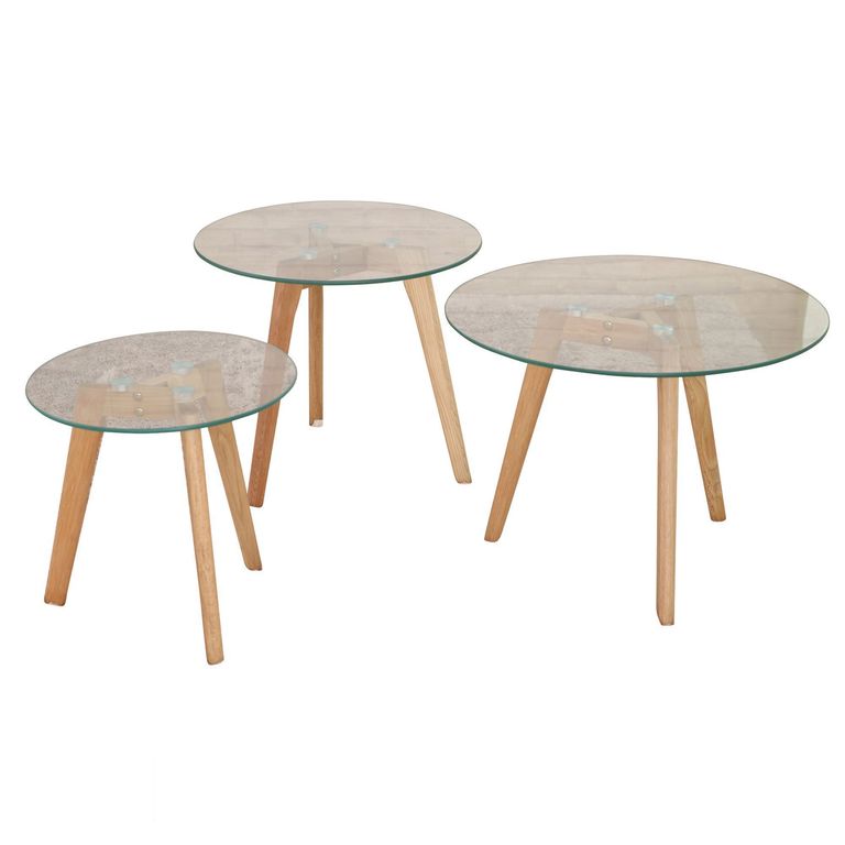 Set 3 Mesas Auxiliares Round