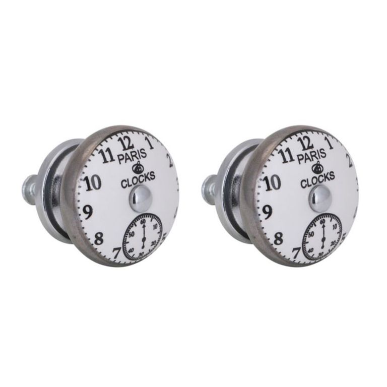 Jalador Perilla 38 mm Porcelana Reloj x2 Unidades